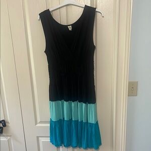 Colorblock Sleeveless Dress